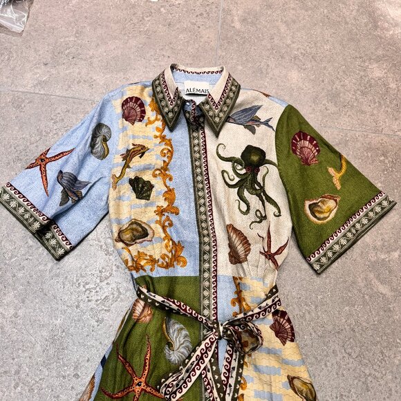 ALEMAIS Bath House Mini Dress in Linen - Picture 7 of 13